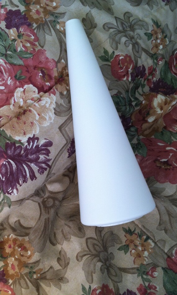 Rare Cone Shaped Glass Shade 3 1 2 Inch Fitter Size Rare Cone Shaped Glass Shade 3 1 2 Inch Fitter Size Lamp White Frosted Light For