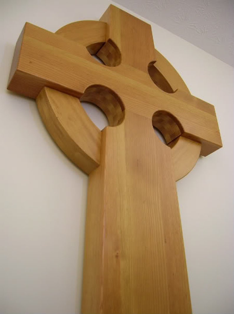 Large 6 Ft. Irish Celtic Wood Wall Hanging Cross for Church Etsy
