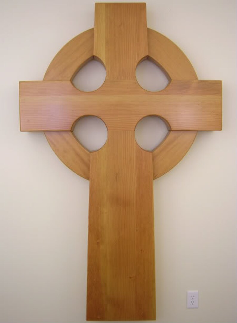 Large 6 Ft. Irish Celtic Wood Wall Hanging Cross for Church Etsy