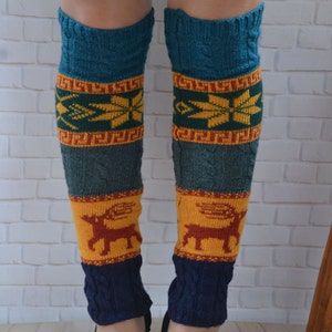 Knit  womens  leg warmers ,Christmas socks,chunky  wool leg warmer ,cable boot cuffs ,winter accessories,knit  Christmas  legwear,