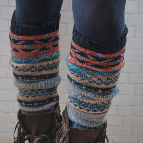 Knit Boot Cuffs Boot Toppers Hearts Leg Warmers Boot Socks in | Etsy