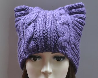 最終値下げandwang Fluffy cat knit hat Fluffy cat knit hat