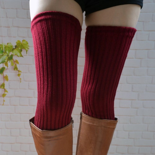Thigh High Leg Warmers Over the Knee Socks Woman Leg Etsy