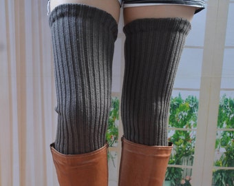 Knit thigh  high leg warmers ,Knit over knee long Leg Warmers ,25in long womens Leg Warmers,thigh high socks , thick winter socks