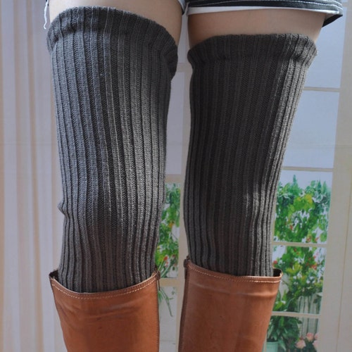 Thigh High Leg Warmers Over the Knee Socks Woman Leg Etsy