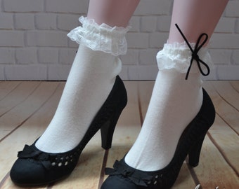 lace socks and heels