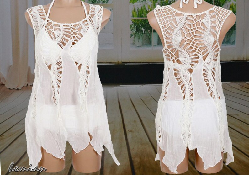 Hanna Nikole Damen Strandkleid – Gehäkeltes Cover-Up Mit V-Ausschnitt Für Den Strandurlaub