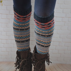 Bohemia Socks,christmas Legwear,bohemia Leg Warmers ,knit Womens Leg ...