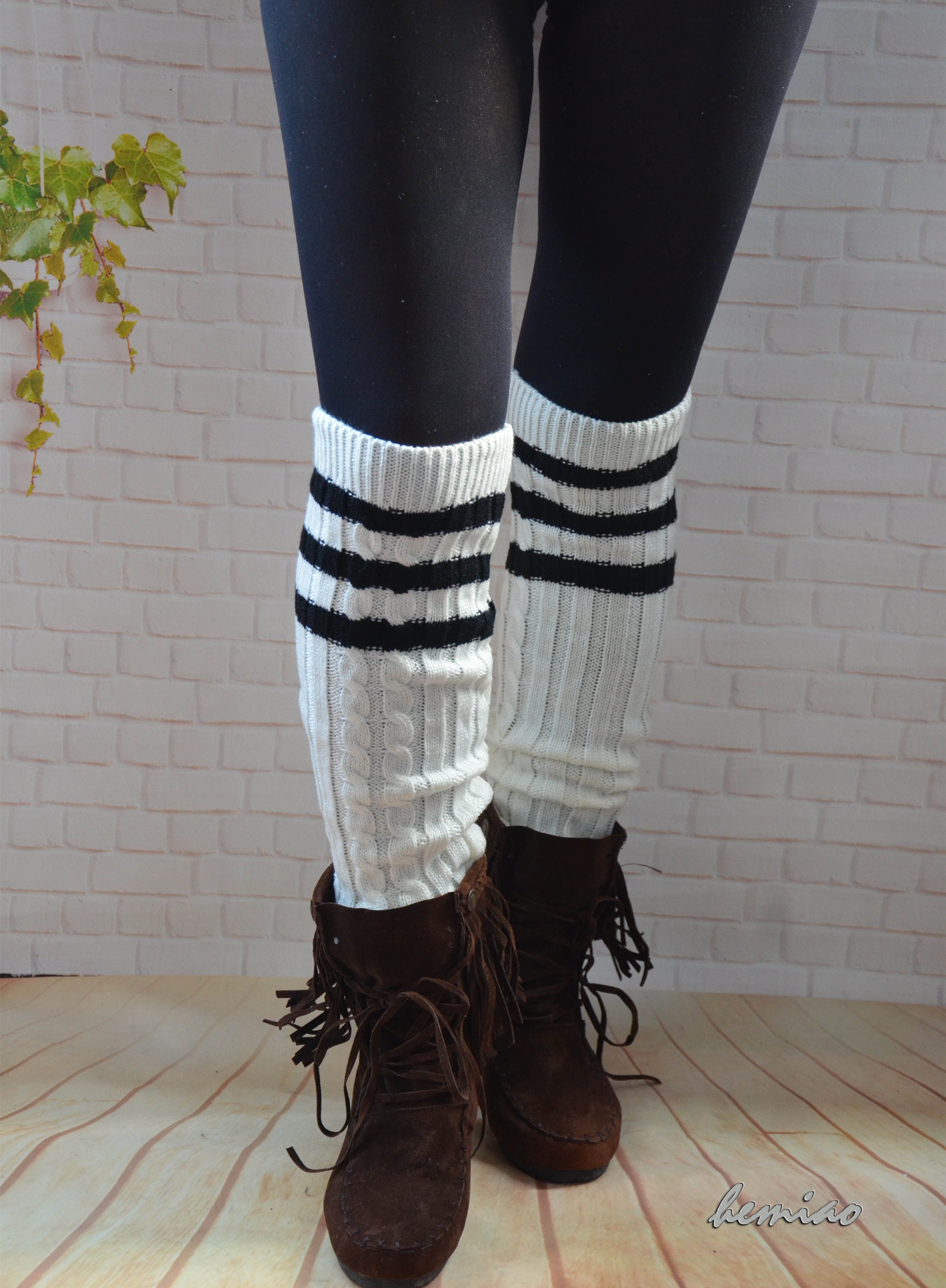 Scaldamuscoli Lunghi Per Donne - Caldi Calzini Al Ginocchio Per Stivali E Inverno, Vari Colori - Foto 10