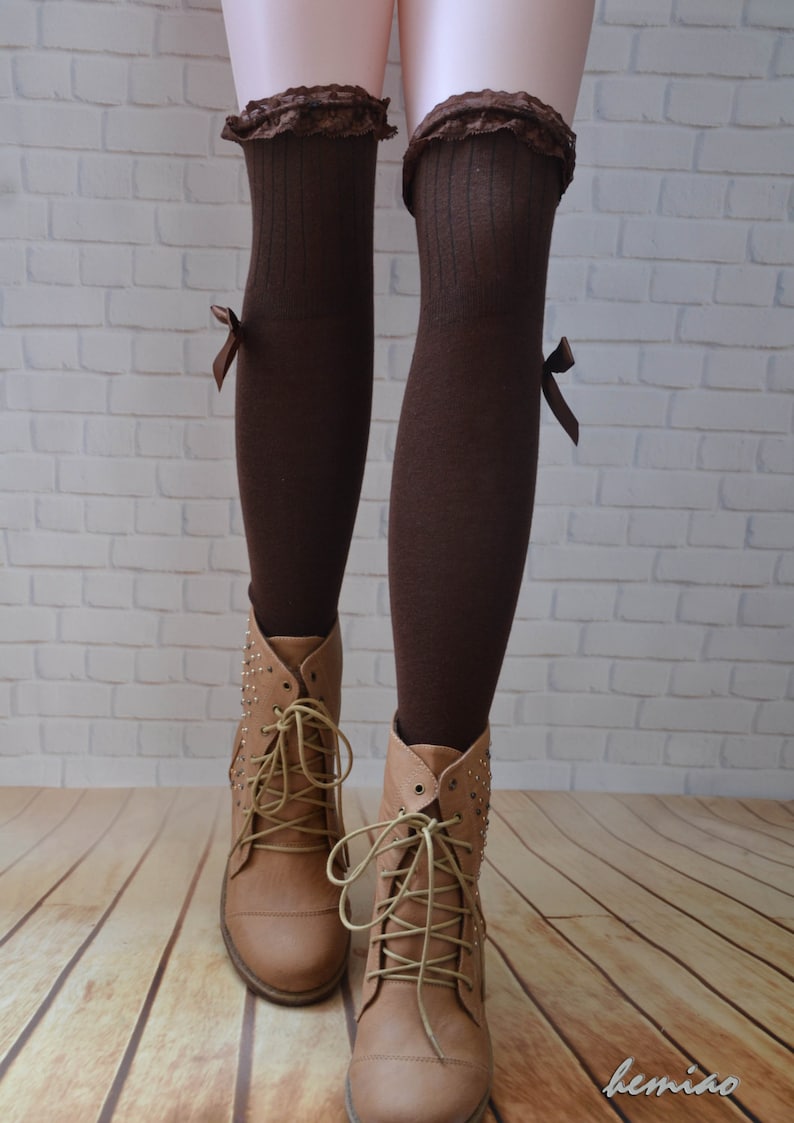 SALE Cuisse chaussettes de bottes en dentelle haute Etsy France