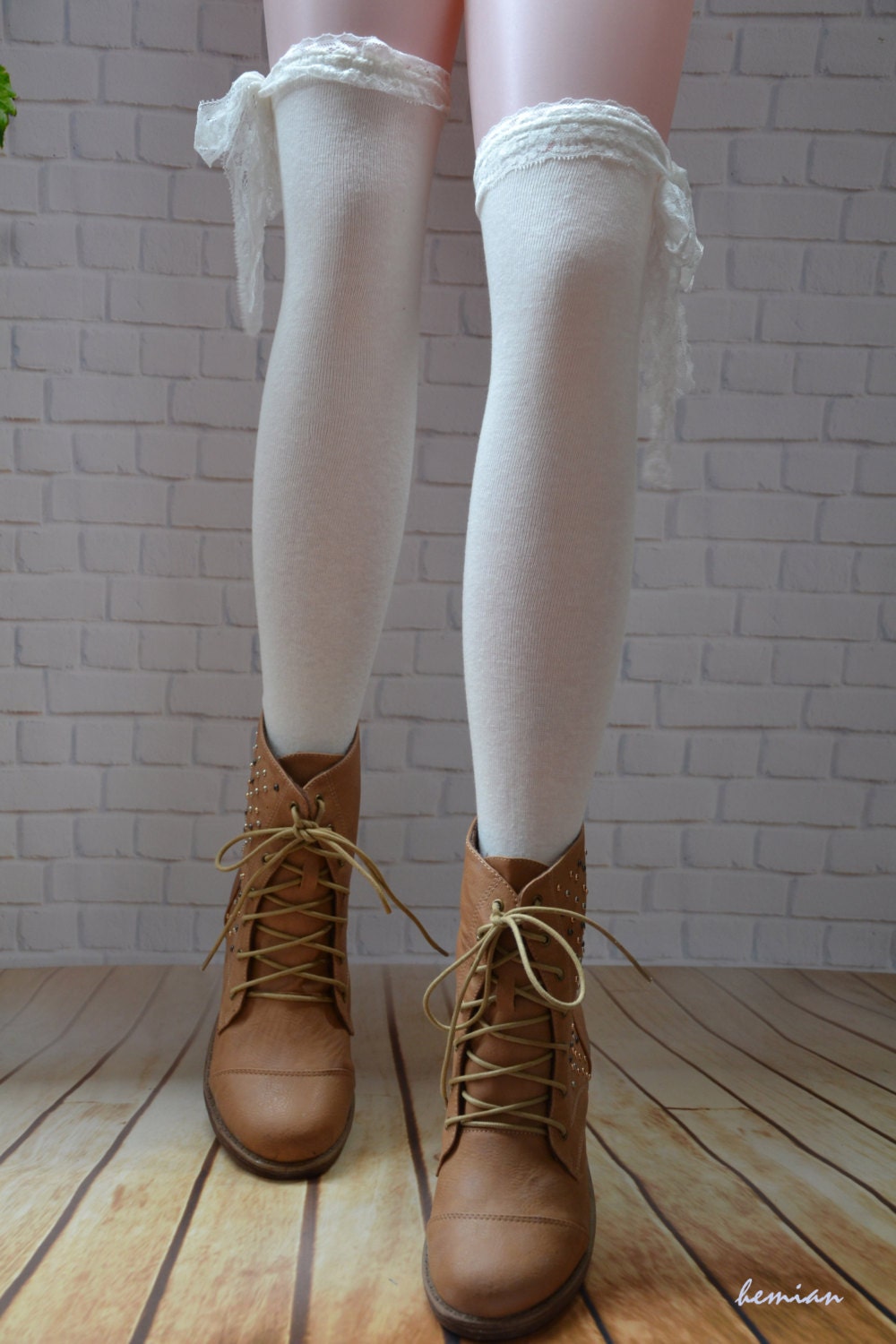 Knee high socks with combat boots online