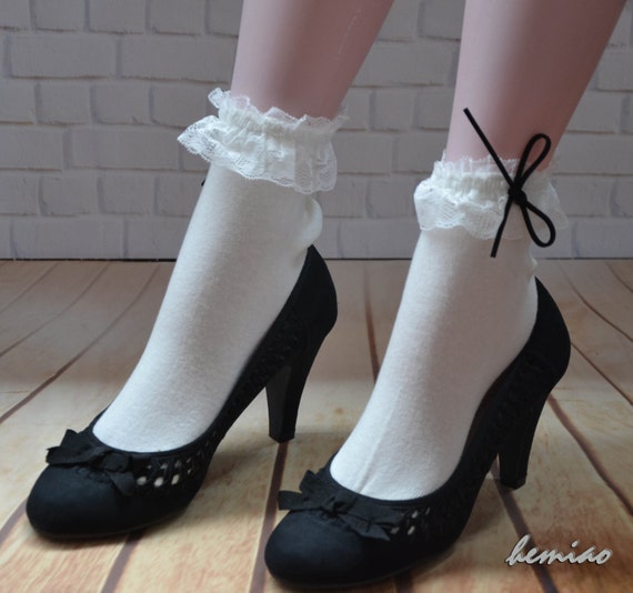 ladies boot socks with lace