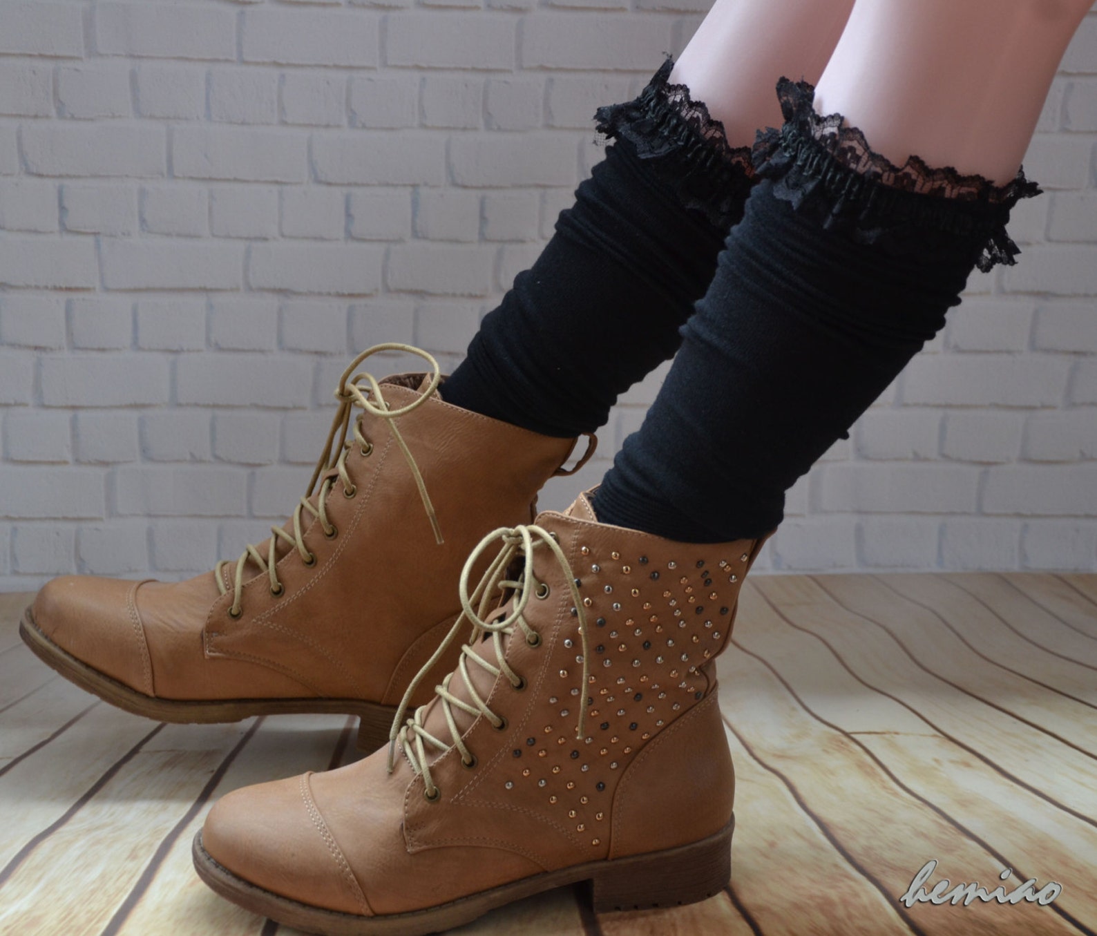 Black Knee High Women Boot Socks Women Knee Socks Knee High Etsy