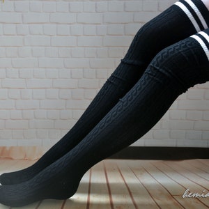 Stripe Knee Socks thigh high sock for Womens ,Stripe Boot Socks , boot socks, girls  boot socks,gift  for  her