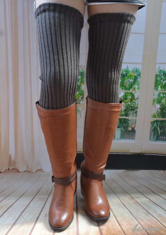 knitted thigh high boots