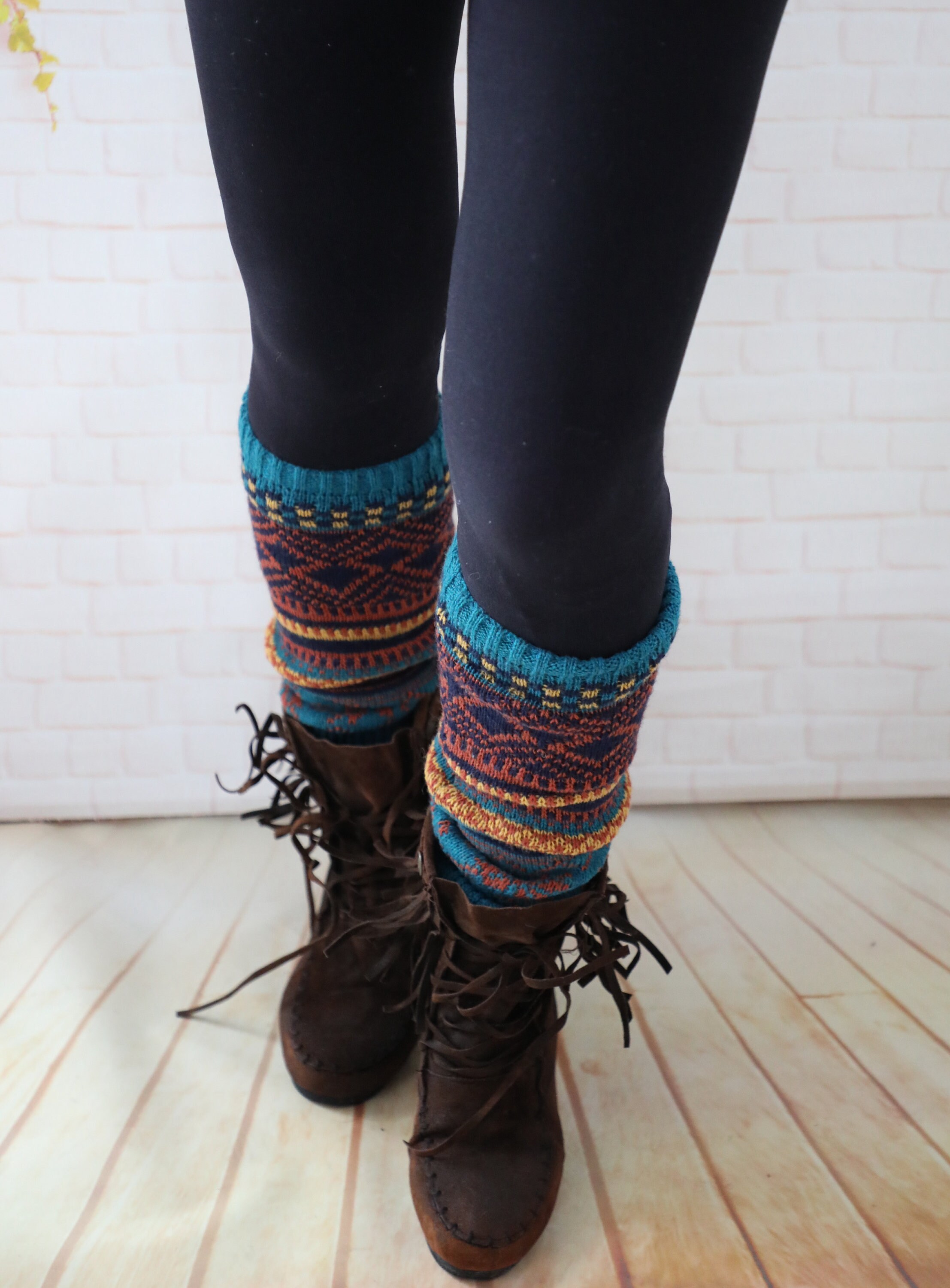 SALE Knitted Womens Leg Warmersknit Boot Cuffs Womens Black | Etsy