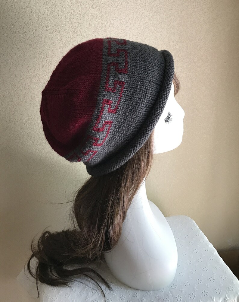Knit Hat Knitted Christmas Gifts Wool Beanie Slouchy Beanie,knit slouchy hat,hand knited hat Winter Hat Hats Women Hat