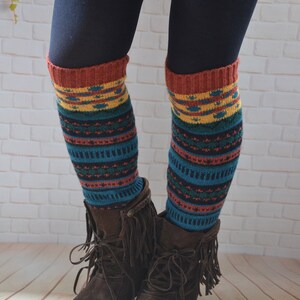 Bohemia Sockschristmas Legwearbohemia Leg Warmers knit - Etsy