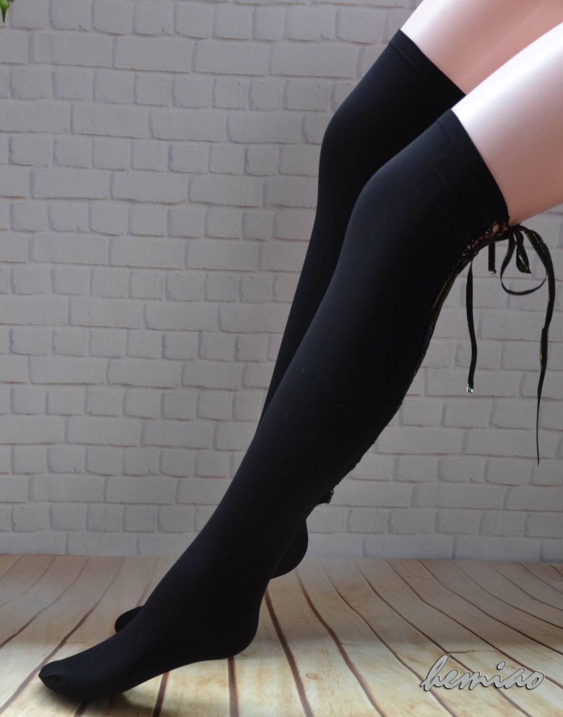 lace top knee high socks