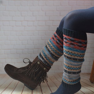 Bohemia Sockschristmas Legwearbohemia Leg Warmers knit - Etsy