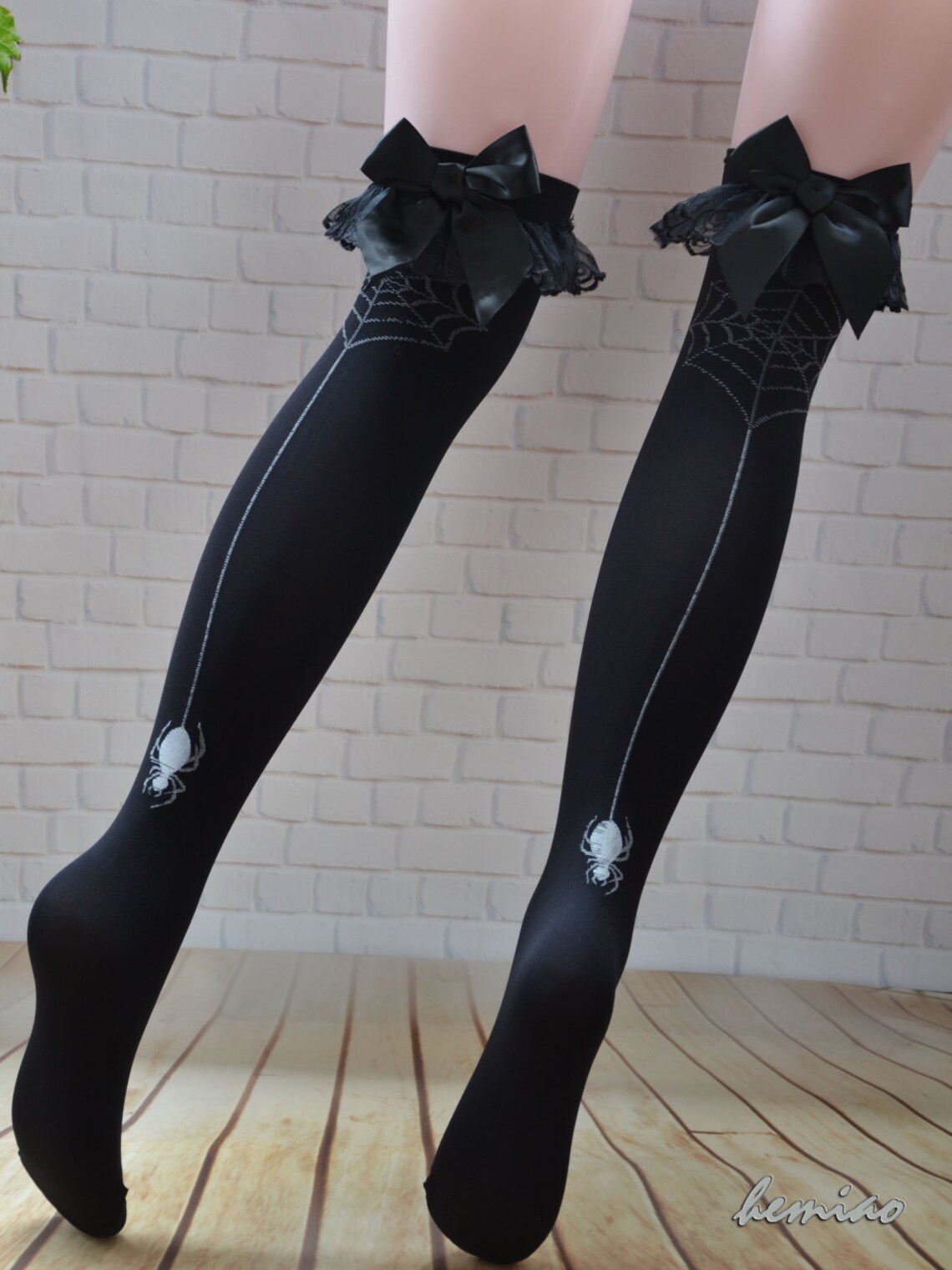 Sexy Black Lace Knee High Socks soft Micro Ribbon Thigh High Etsy Australia