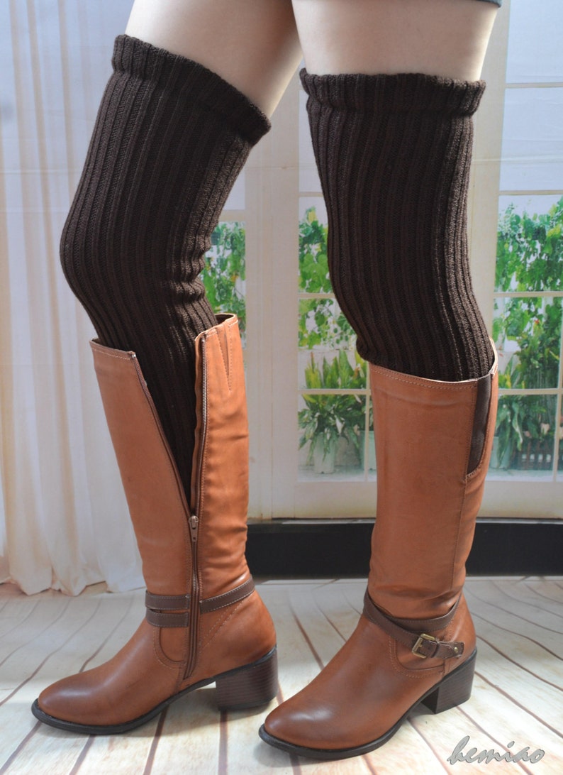 Knit Thigh High Leg Warmers knit Over Knee Long Leg Warmers Etsy