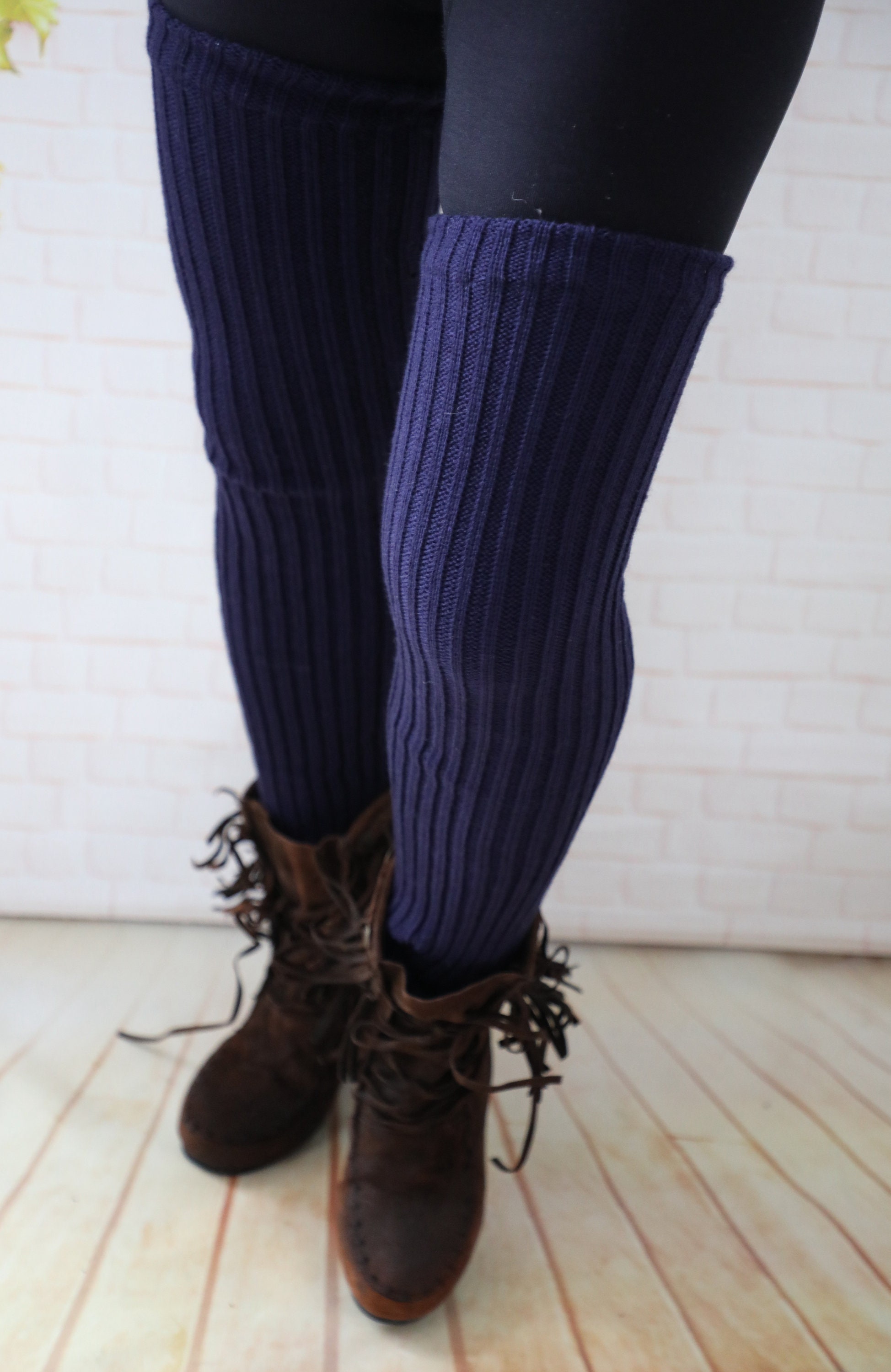 27in Long Womens Leg Warmersknit Thigh High Leg Warmers Etsy Canada