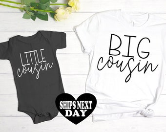 Big Cousin Little Cousin Shirts, Biggest Cousin Littlest Cousin, Gift for new cousin, Cousin crew shirts, Pregnancy Announcement Shirt