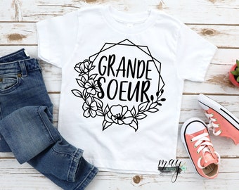 Chemise Grande Soeur / Nouveau Cadeau Grande Soeur / Promu Grande Soeur / Promue Grande Soeur