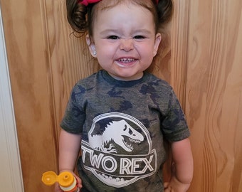 SECOND Birthday Shirt 2nd Birthday Outfit Two Rex Dinosaur Birthday Shirt Girls Dinosaur Birthday Shirt Boys Jurassic Birthday Shirt