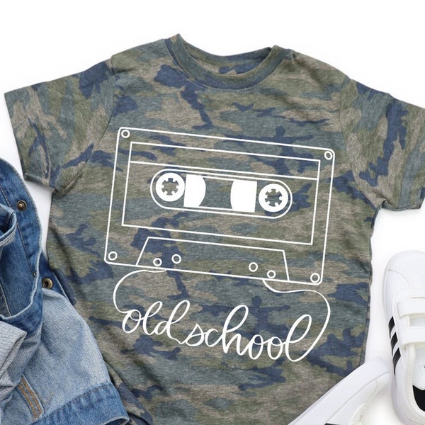 T-shirt Old School - Chemise Smash Cake - Vêtements drôles pour tout-petits - T-shirt Gangster Rap - Bébé des années 90