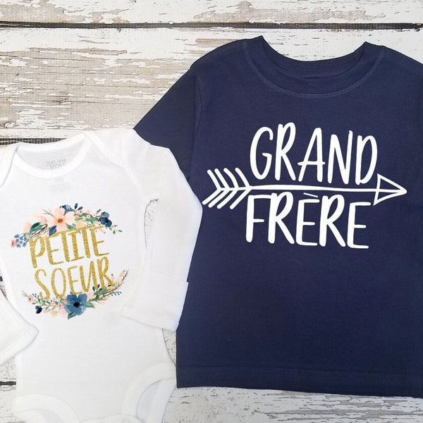 Big Brother & Little Sister T-Shirt and Bodysuit - Grand Frere Petite Soeur Clothes