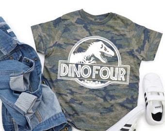 Fourth Birthday Shirt Four Rex 4th Birthday Outfit Dinosaur Birthday Outfit 4 Rex Shirt Jurassic Birthday Shirt Girls Dinosaur Dino Four Tee