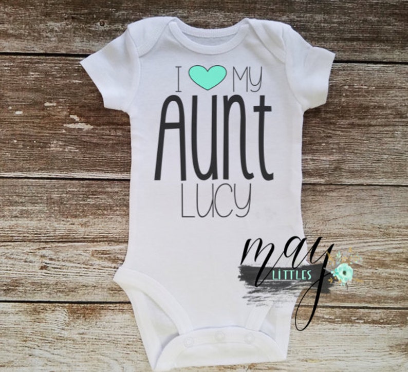 Custom I Love My Aunt Auntie Baby Jumper I Love Aunty Bodysuit Girls Clothing Clothing Valresa Com