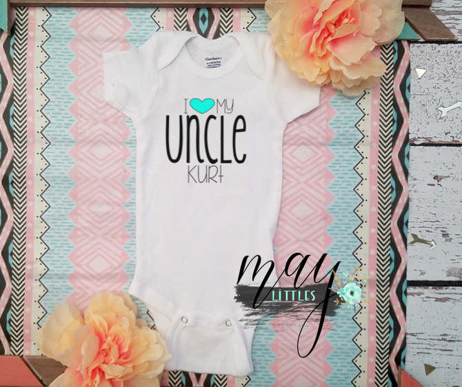 Custom I love My Uncle Funny Baby Onesie Uncle Onesie My Etsy
