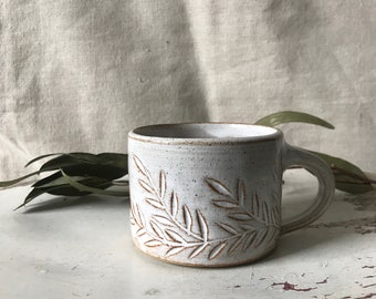 Hand carved mug