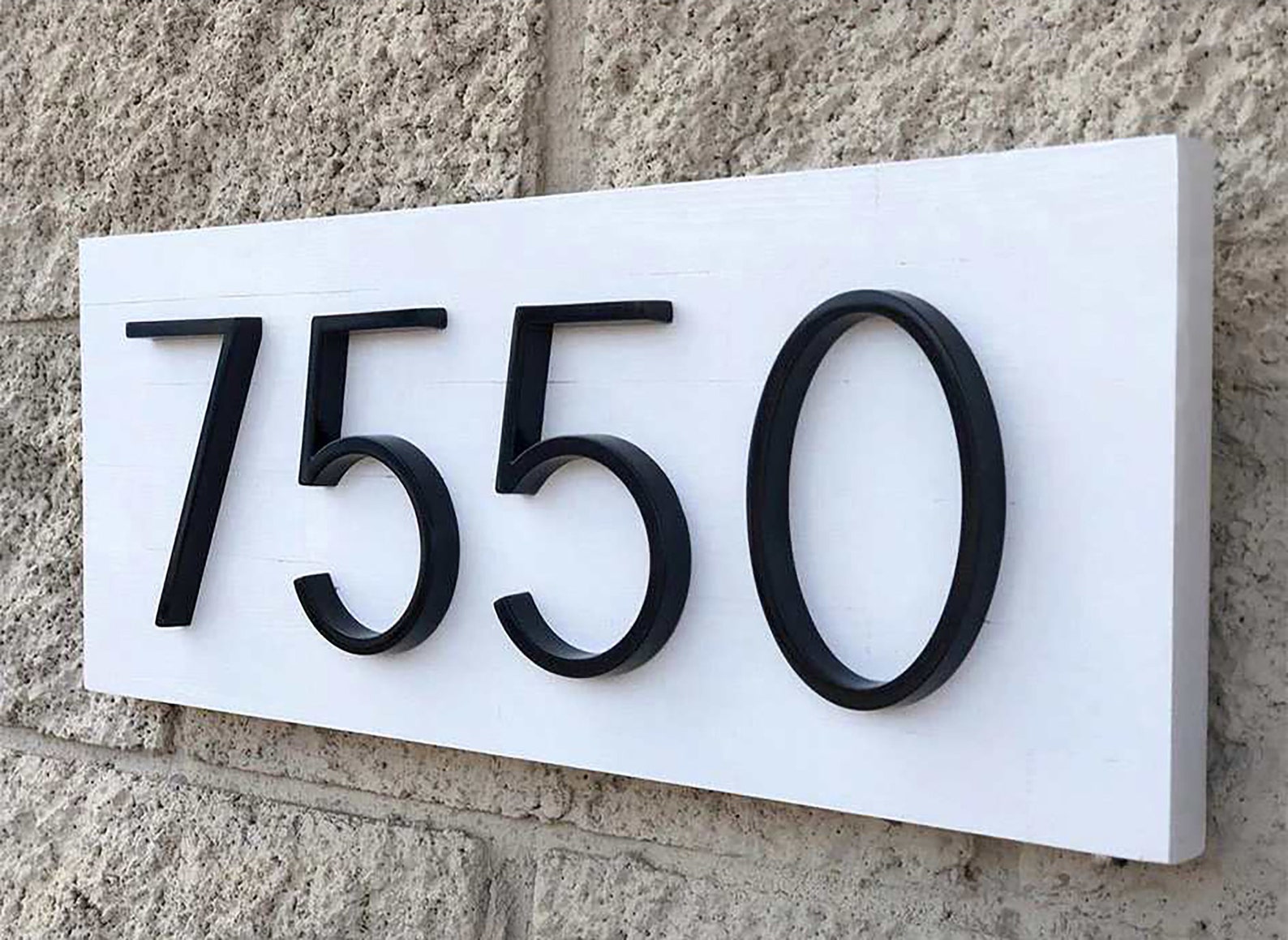 Floating House Numbers Including House Number Plaque Etsy UK