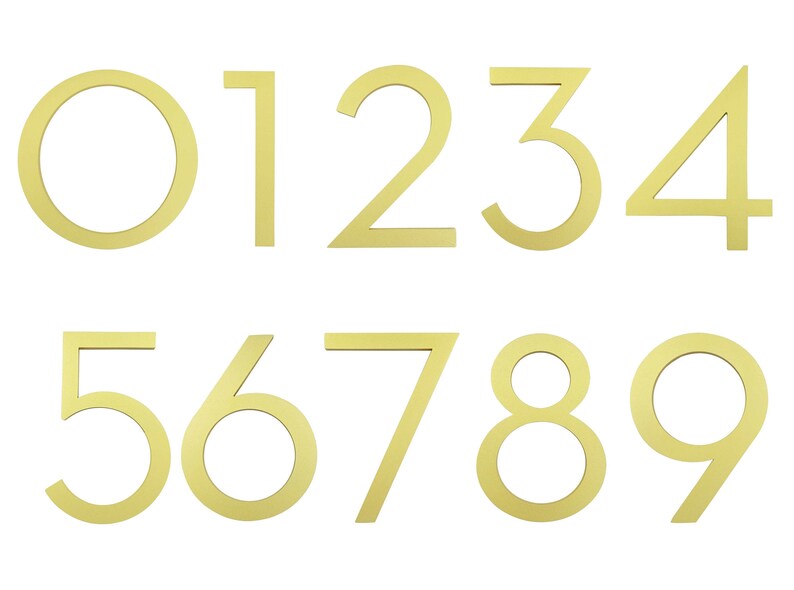 Gold House Numbers Floating House Numbers 10&15cm Metal House Etsy