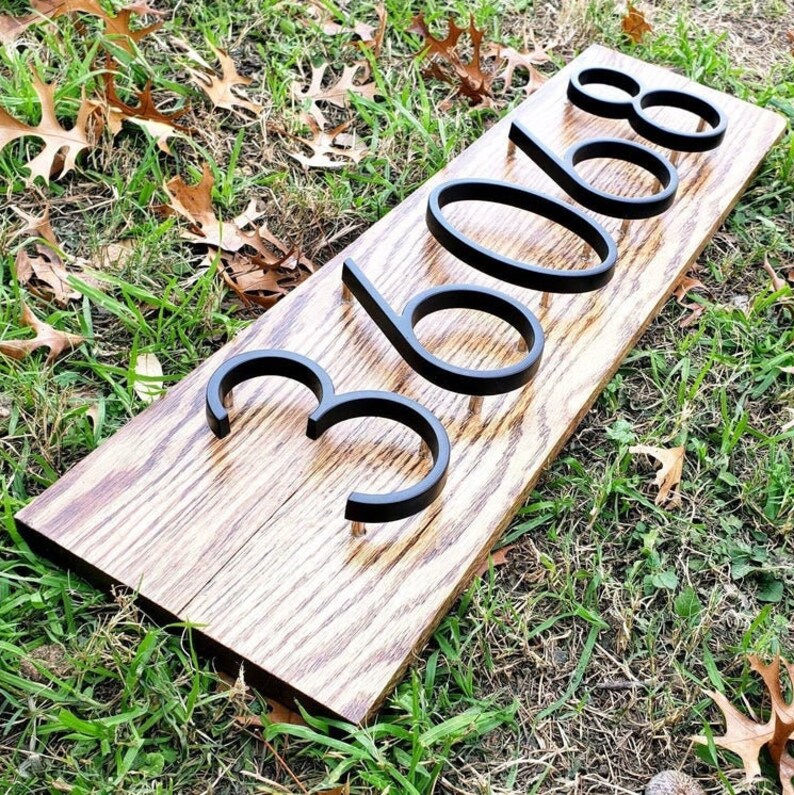 Floating House Numbers Black House Numbers Floating Door Etsy UK