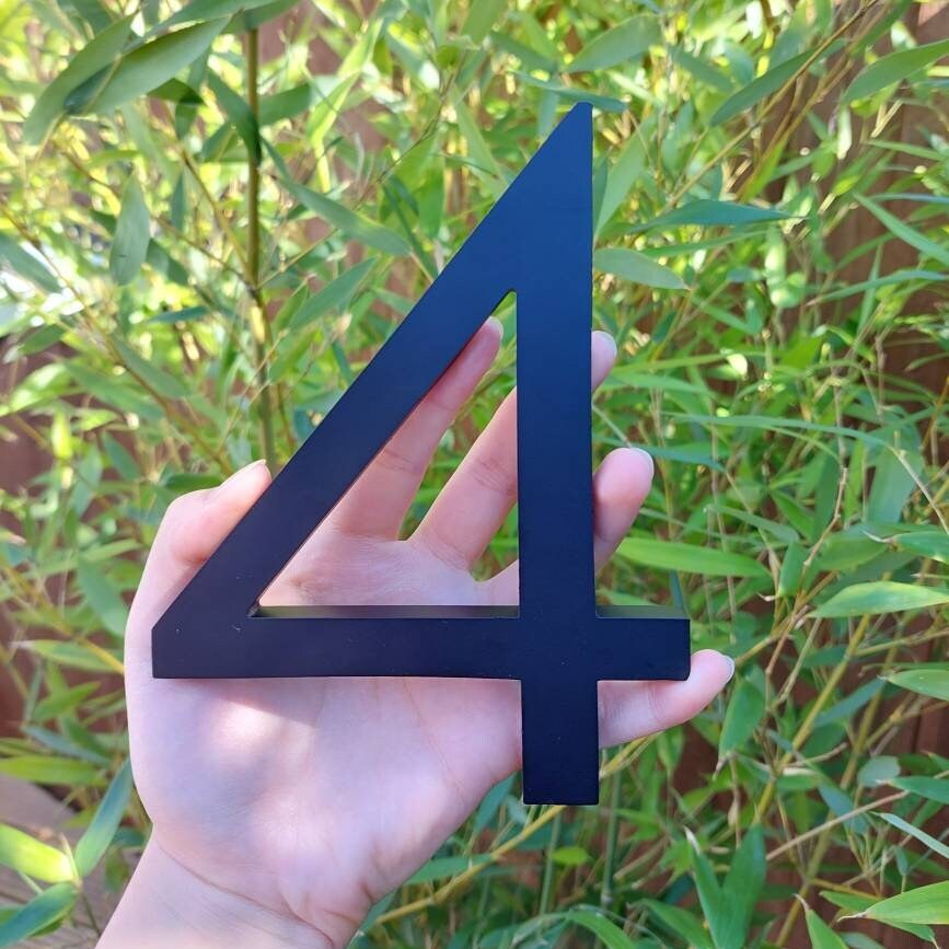 Black Metal House Numbers Floating House Numbers 10 & 15cm Etsy Australia