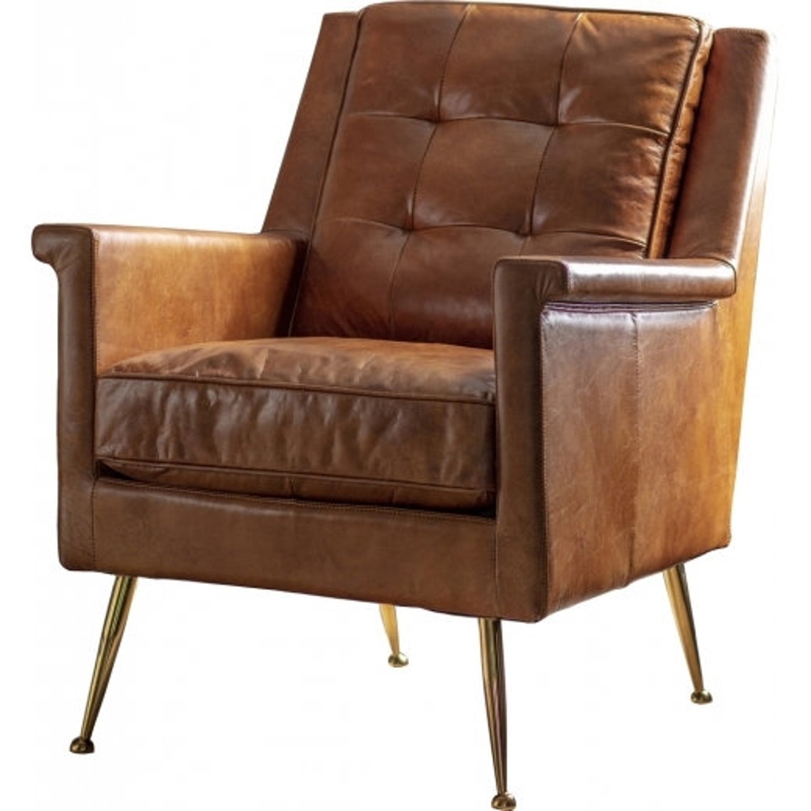 Leather Armchair Black Faux Leather Armchair Modern Armchair Etsy