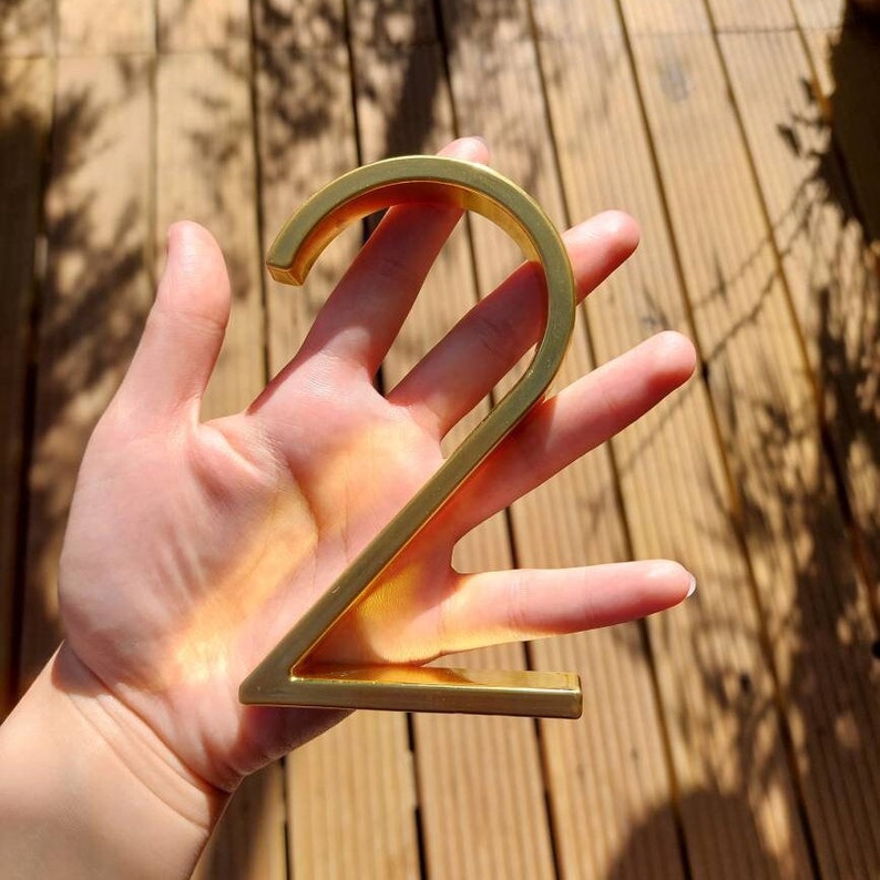 Gold Floating House Numbers/gold House Numbers Floating House Etsy UK