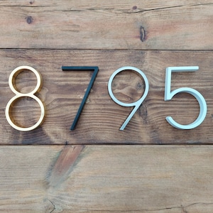 Floating Modern House Numbers/ 5 inch House Numbers/ Metal House Numbers/ Address house Sign/ Door Numbers/ Floating House Numbers/ Numbers
