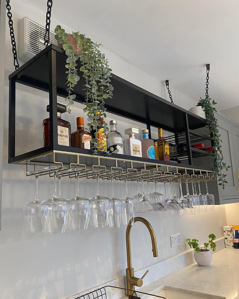 Ceiling Mounted Wine Rack Wine Racks Suspended Wine Rack Etsy UK