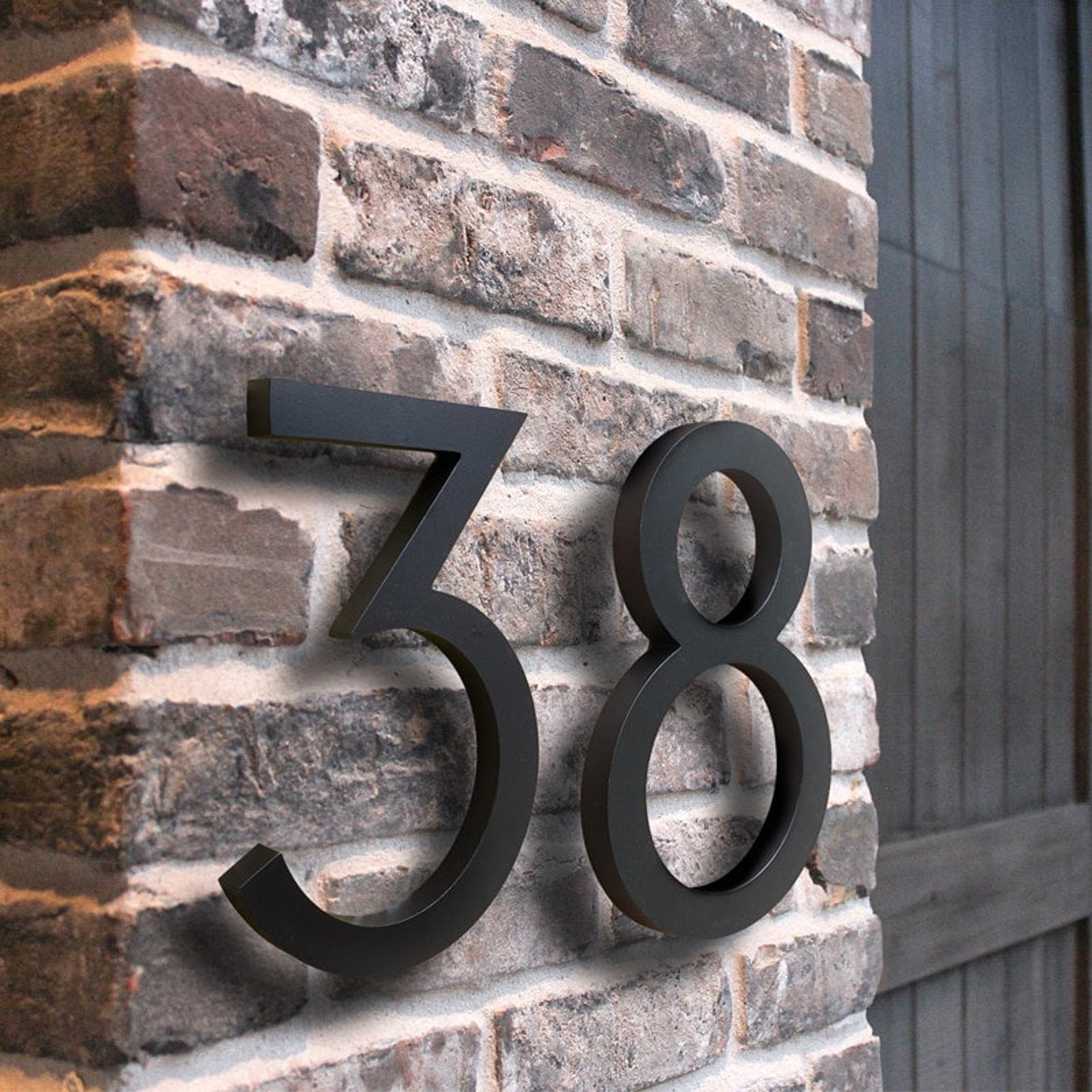 Black Metal House Numbers Floating House Numbers 10 & 15cm Etsy