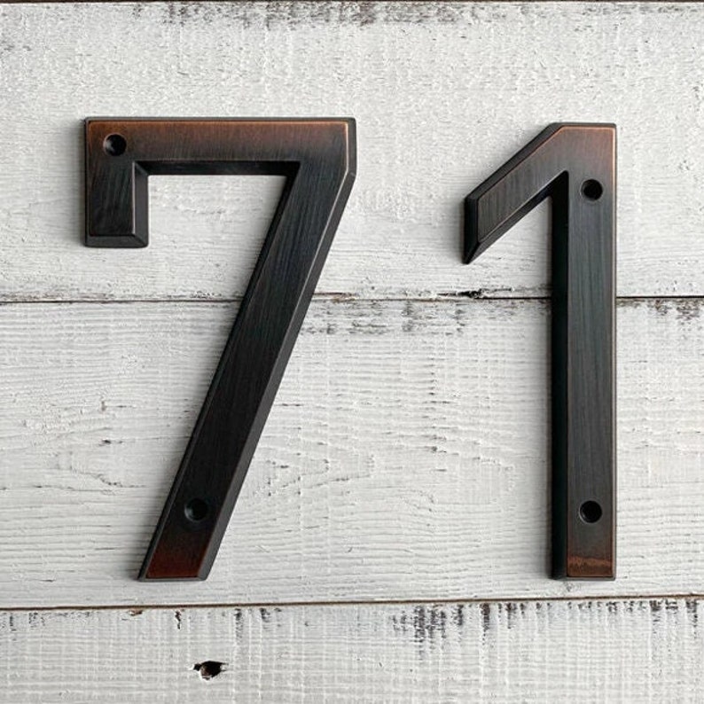 Bronze Floating House Numbers 15cm House Numbers Black and Etsy UK