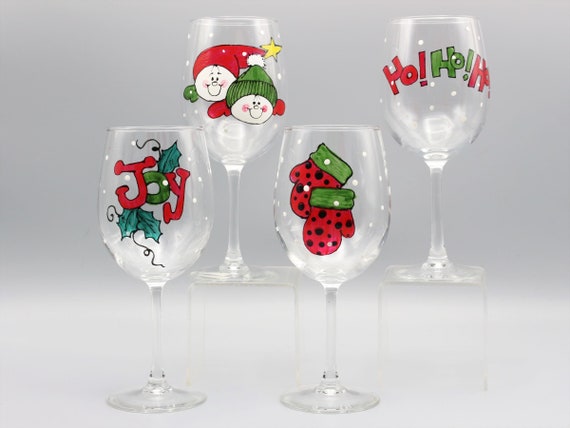 The Holiday Aisle Naughty and Nice 2-Piece Stemless Wine Glass Set