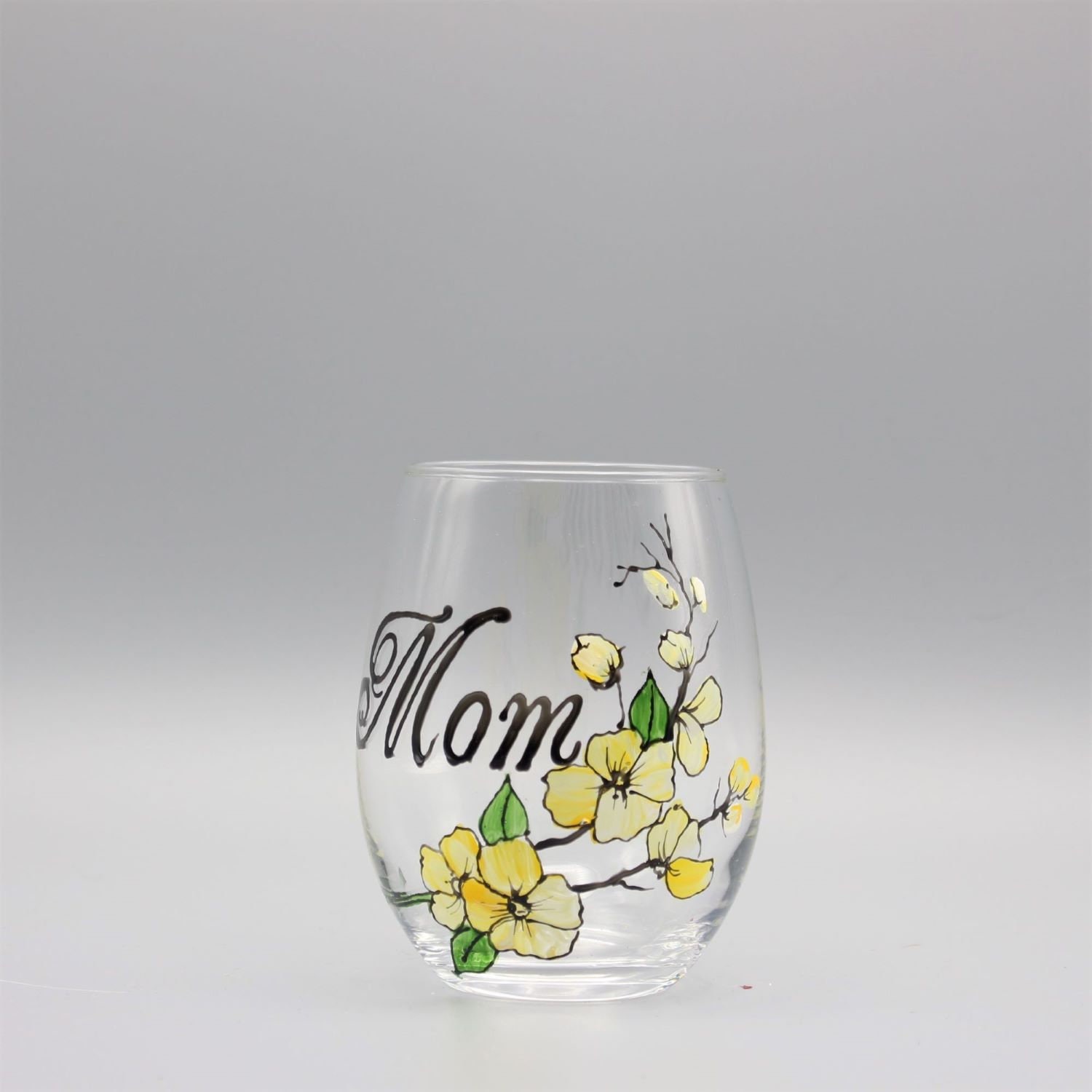 Mother's Day Hand Painted Wine Glasses