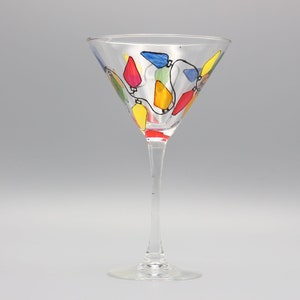 Holiday Cheers Martini Glass Hand Painted Christmas Garland
