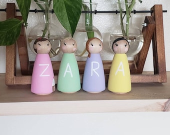Custom Name, Name Peg Dolls, Name Toy, Educational Toy, wood toy, wood doll Personalized Peg Doll, Wooden Name Toy, Nursery Decor, Baby gift